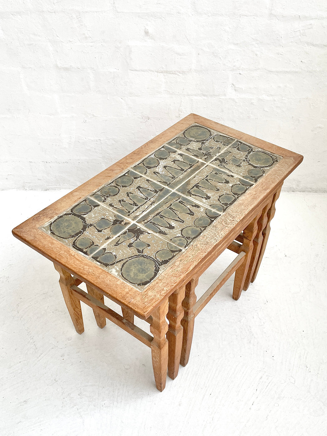 Henning Kjærnulf Tile-Topped Nesting Table
