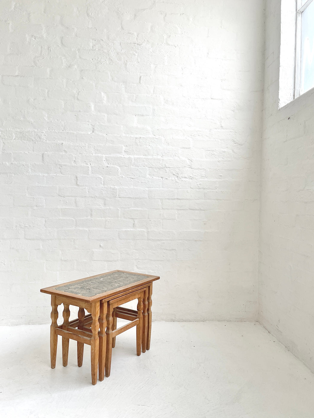 Henning Kjærnulf Tile-Topped Nesting Table