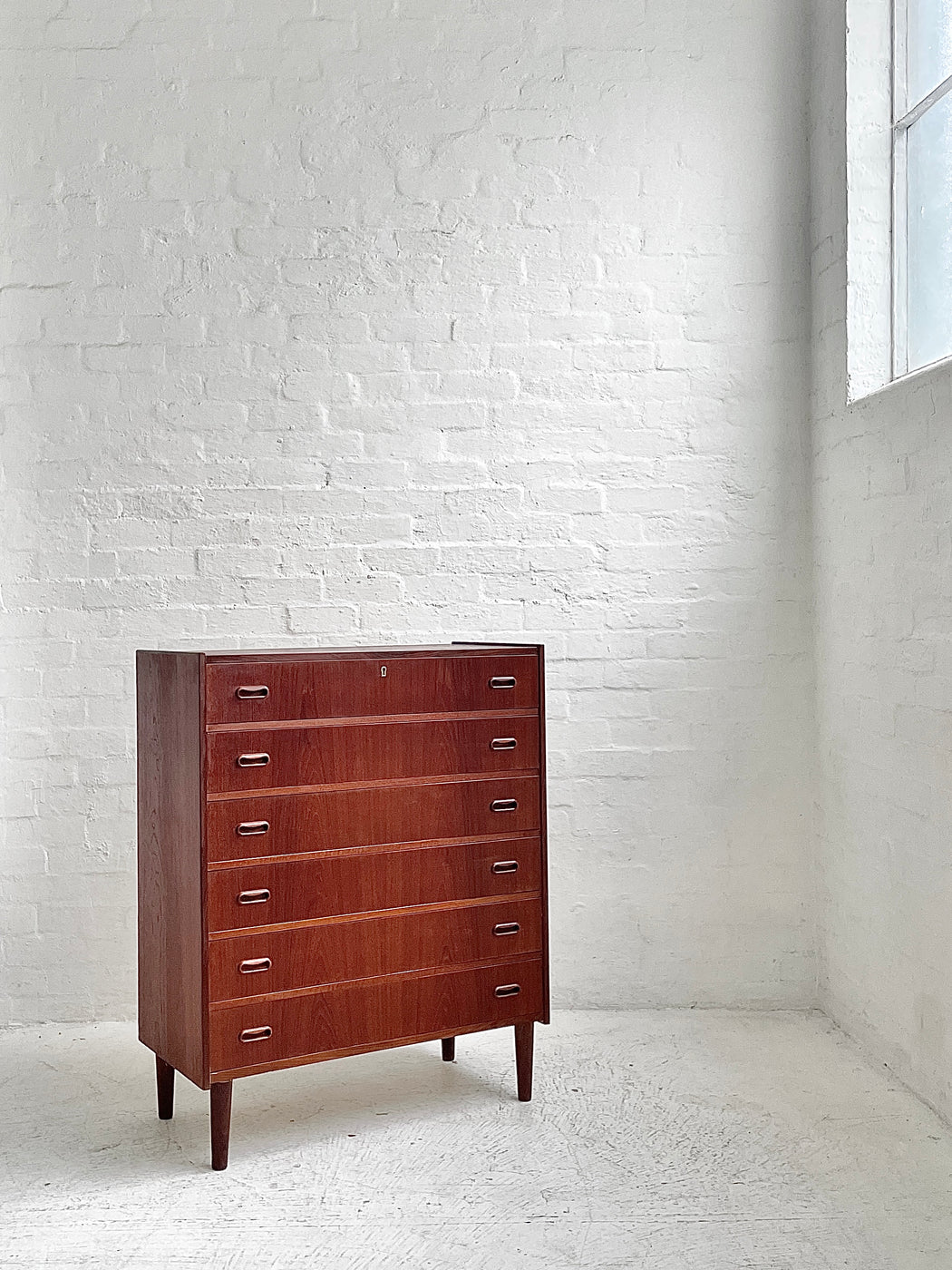 Danish Teak Tallboy Chest of Drawers