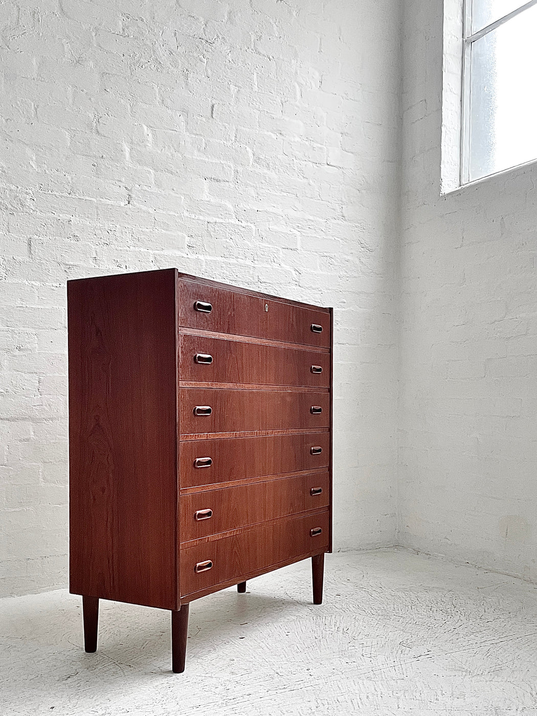 Danish Teak Tallboy Chest of Drawers