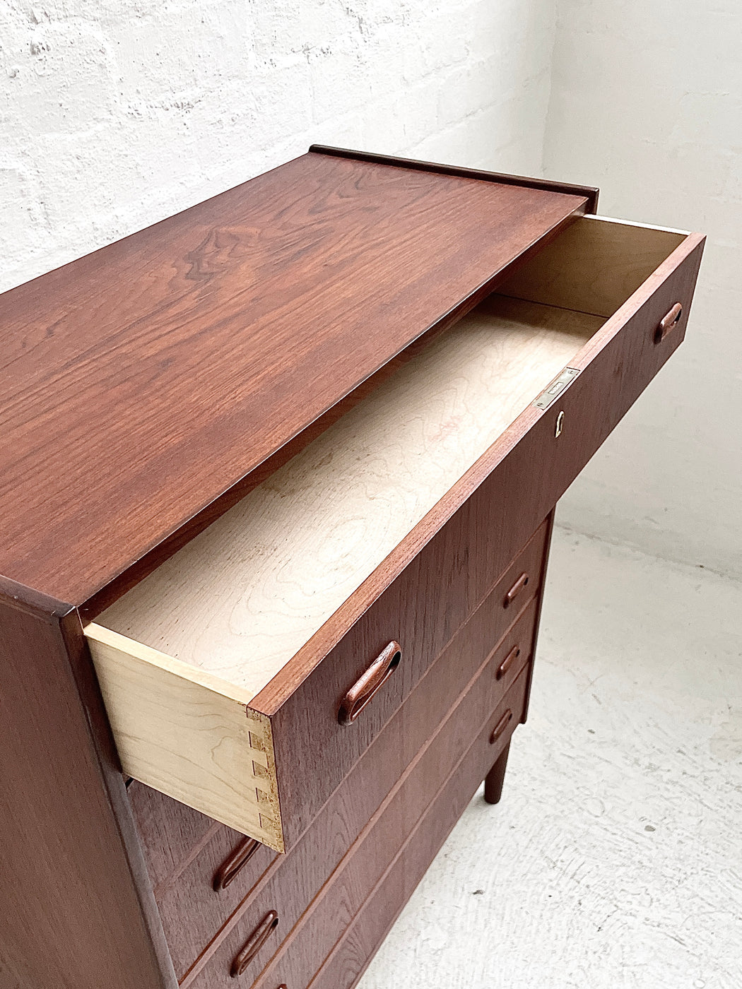 Danish Teak Tallboy Chest of Drawers