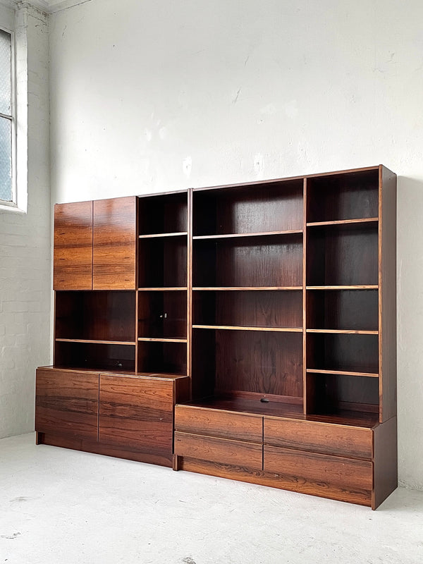 Danish Rosewood Modular Wall Unit