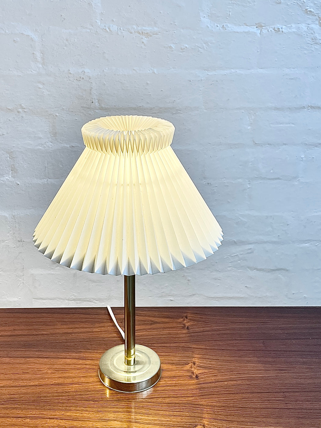 Pair of Danish Brass Table Lamps