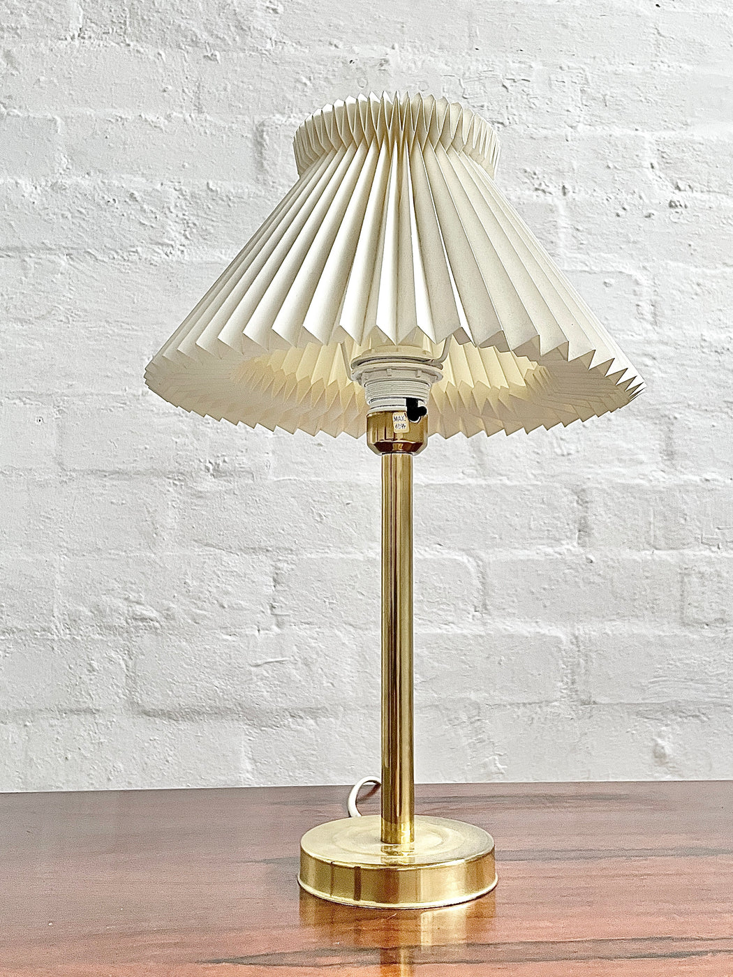 Pair of Danish Brass Table Lamps