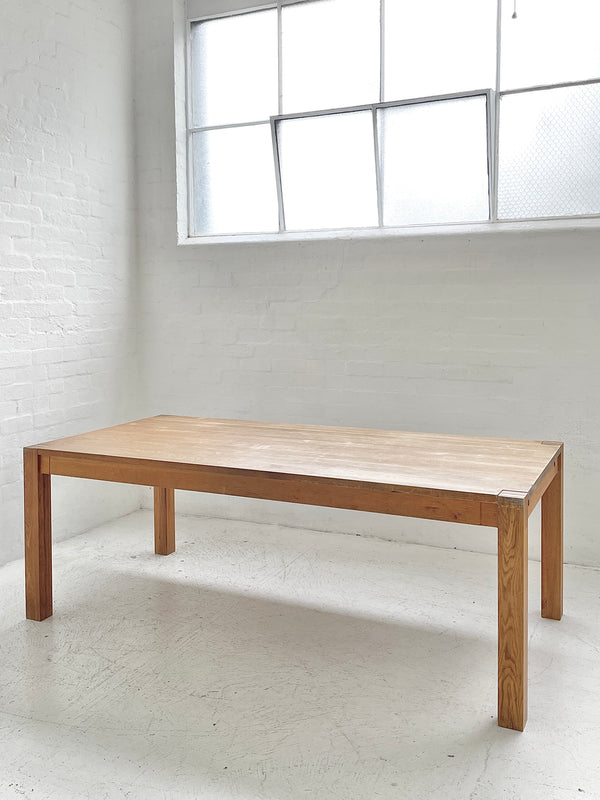 Large Solid Oak Dining Table