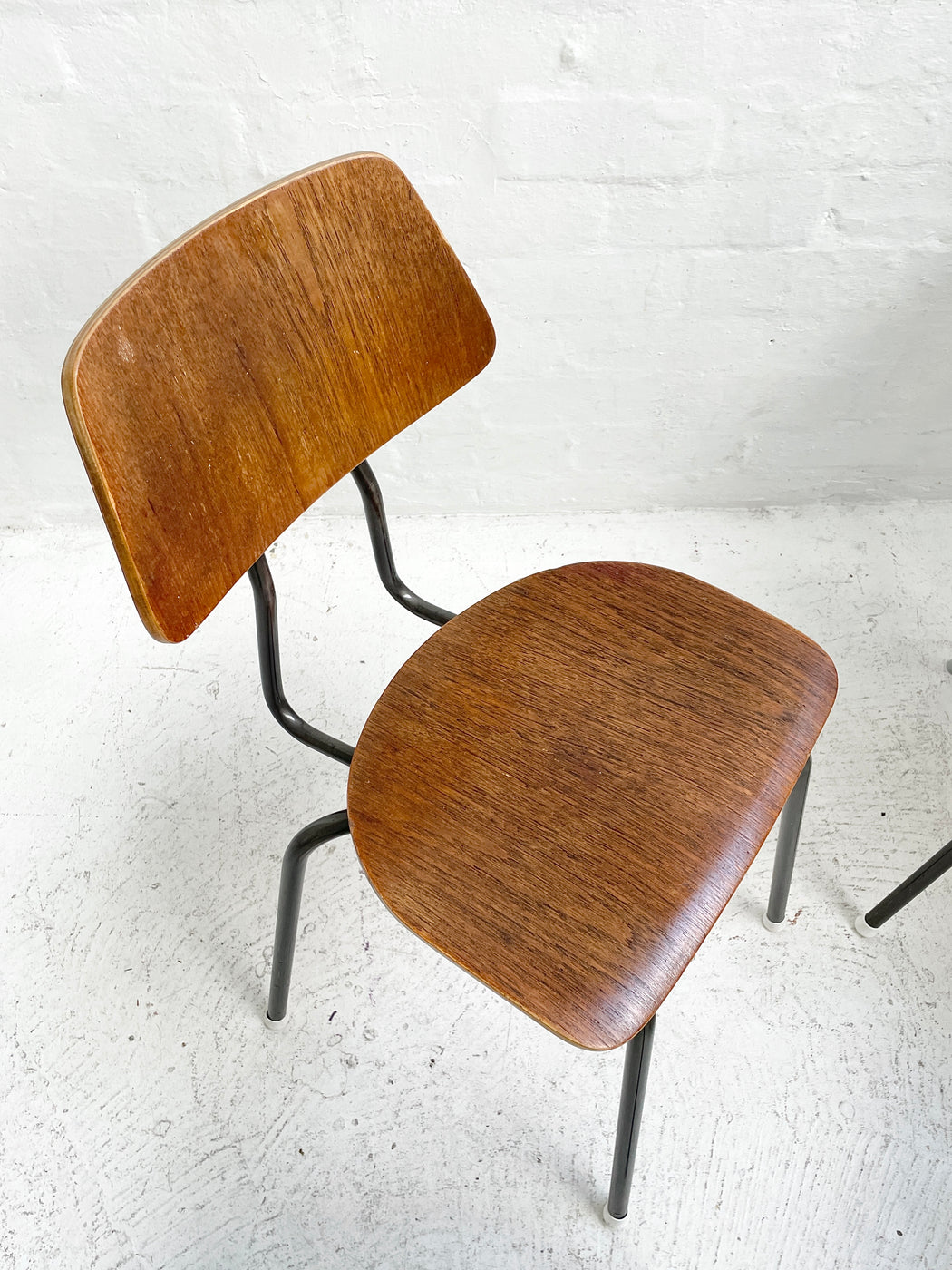 Set of 4 Danish Teak Stacking Chairs