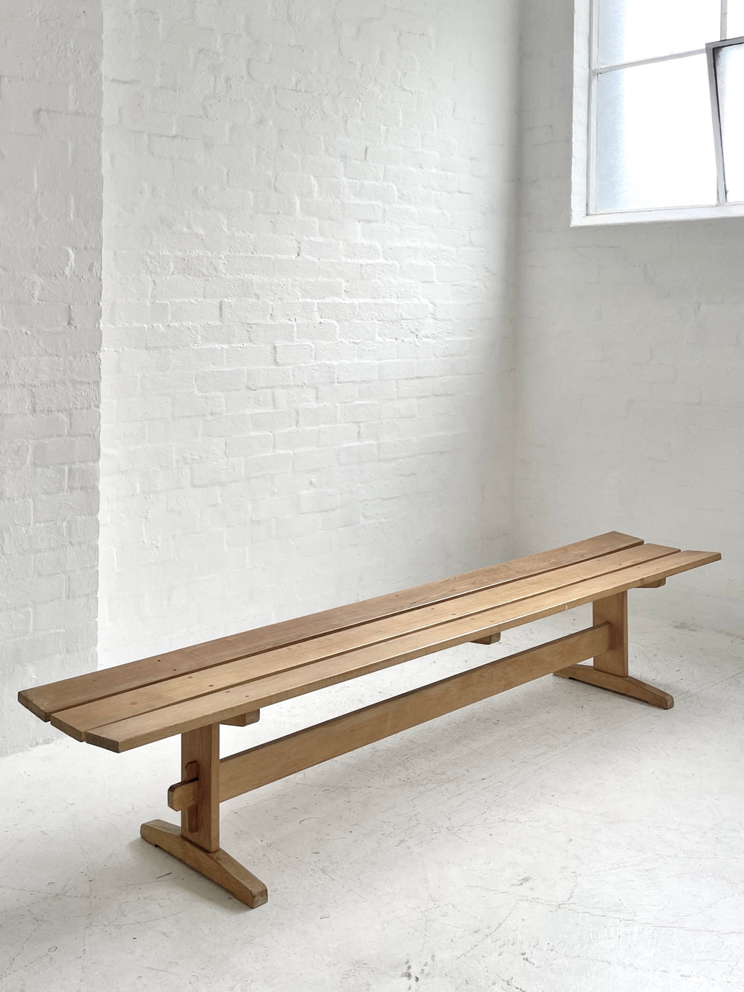 Oak 'Shaker' Bench Seat