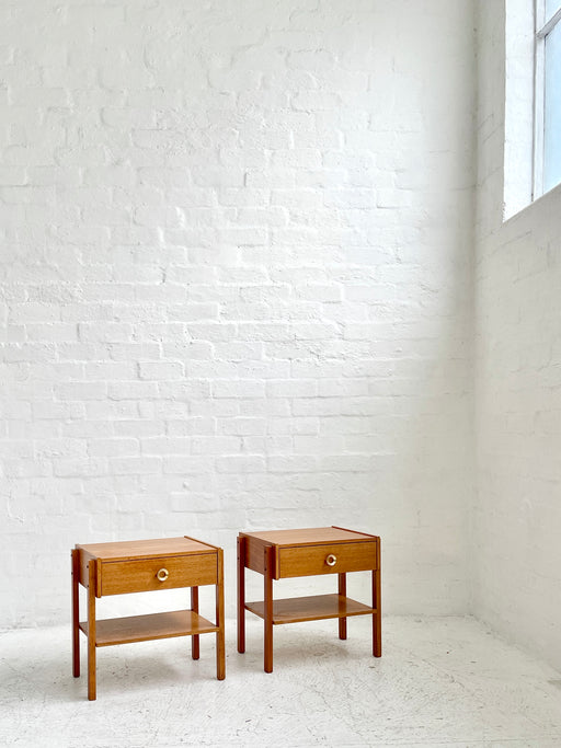 Pair Danish Teak Bedside Tables