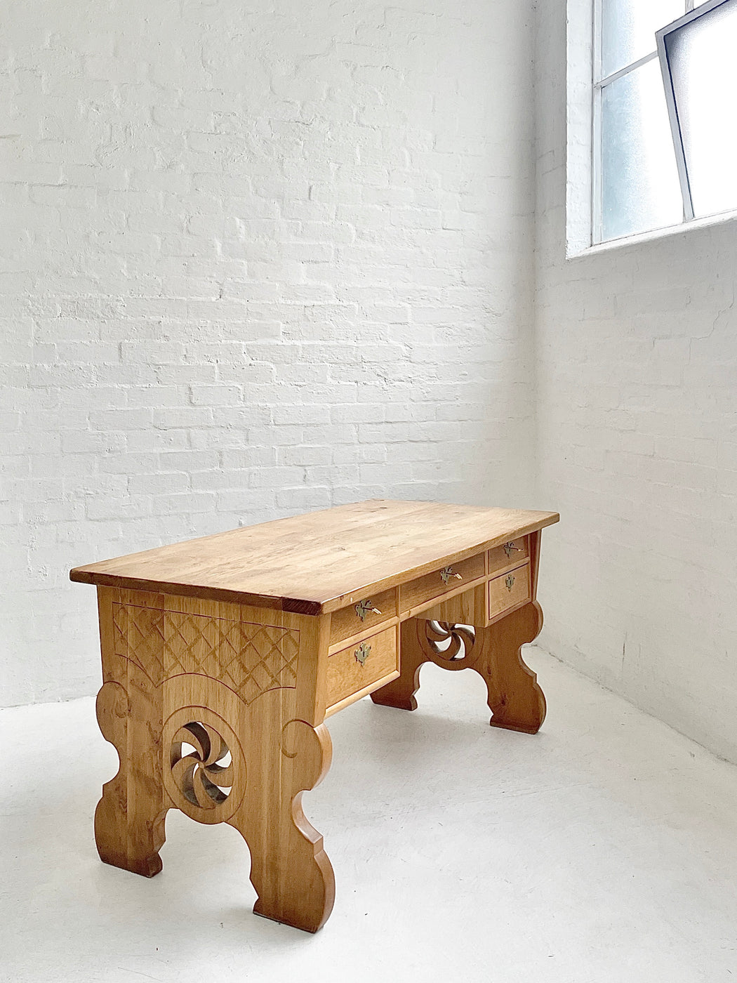 Antique European Oak Desk