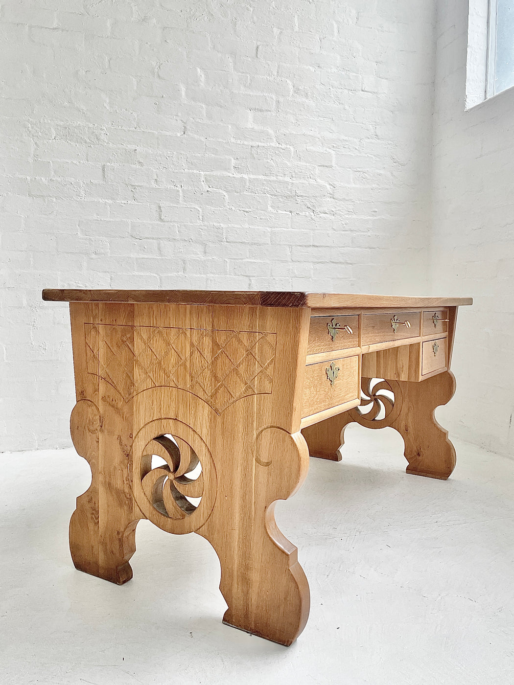 Antique European Oak Desk