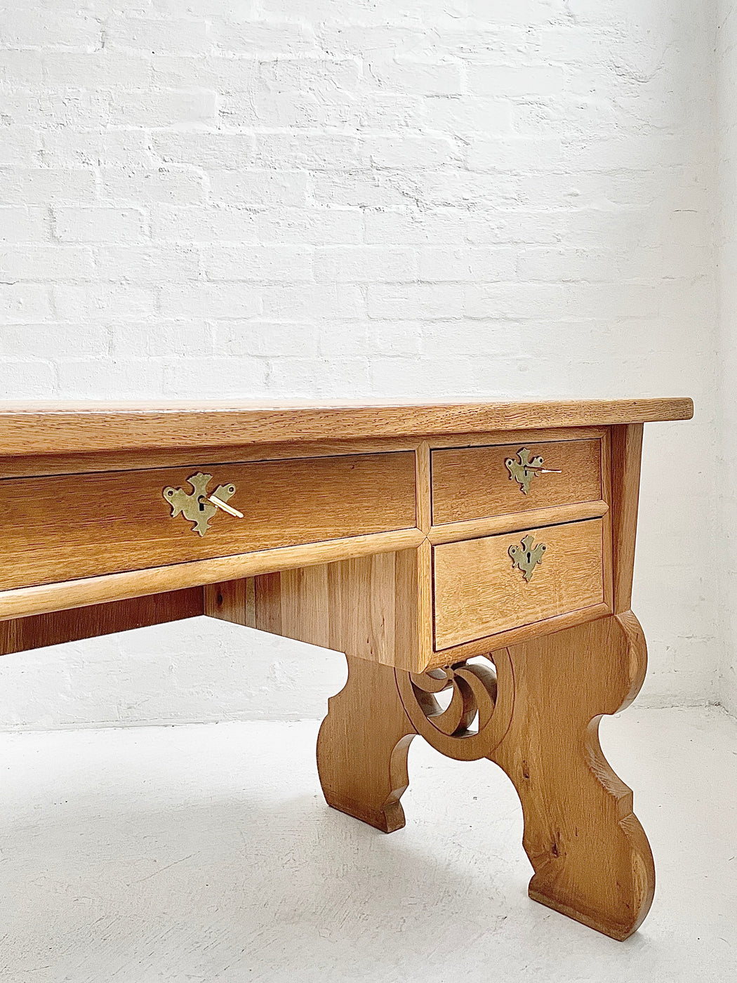 Antique European Oak Desk