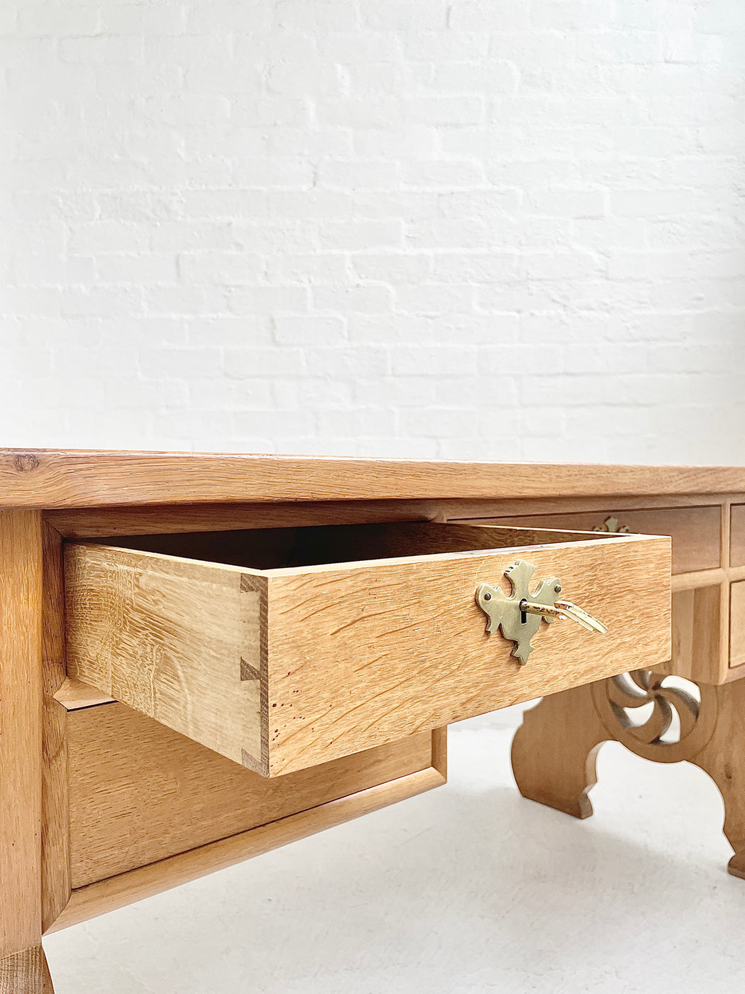 Antique European Oak Desk