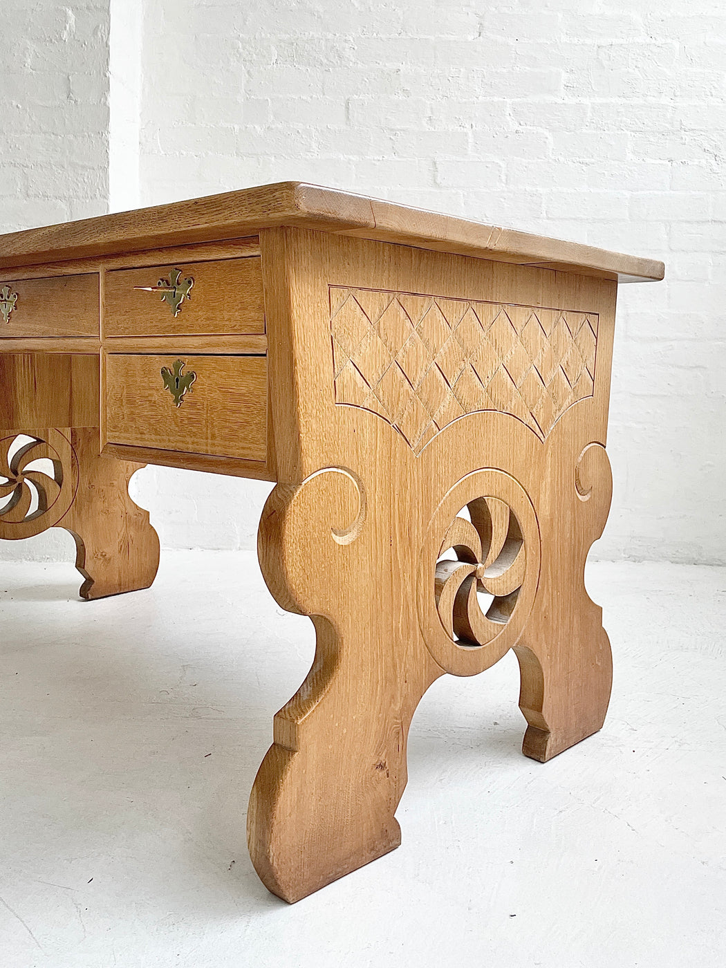 Antique European Oak Desk