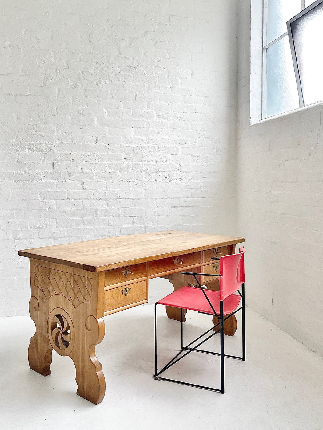 Antique European Oak Desk