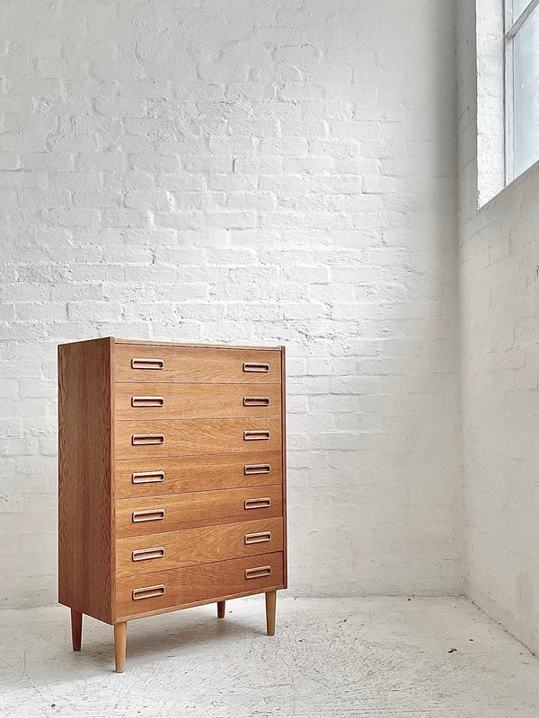 Danish Oak Tallboy Chest of Drawers
