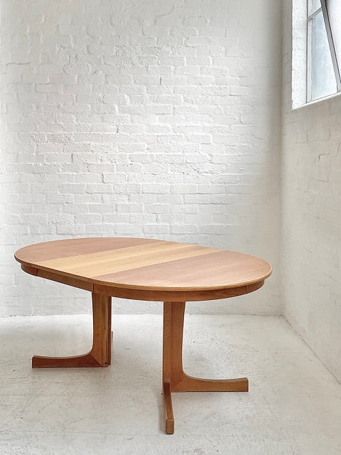 Danish Oak Pedestal Table