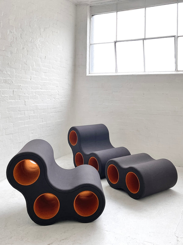 Leif Jorgensen ‘Round One’ Chairs & Ottoman