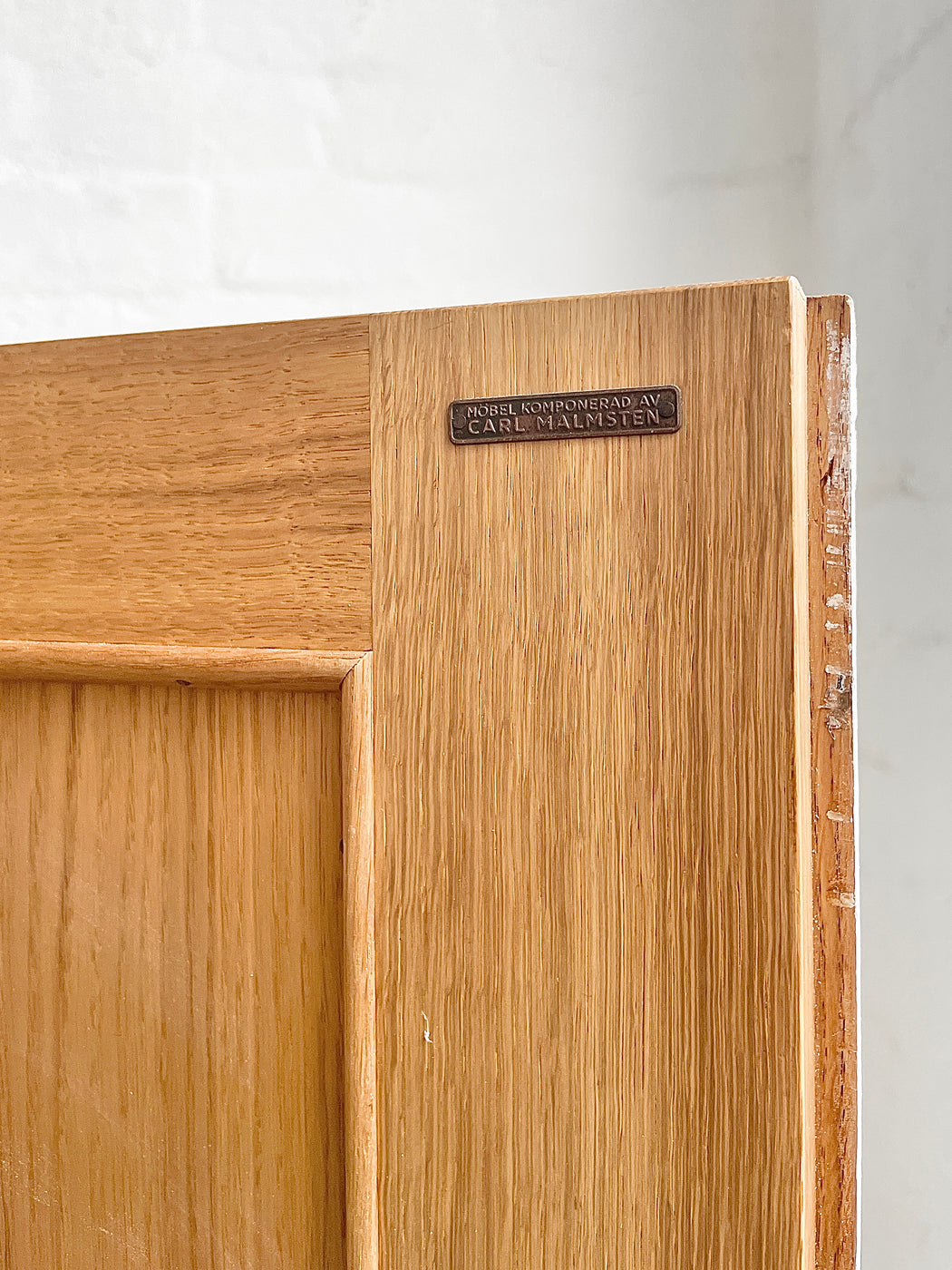 Carl Malmsten 'Calmare Key' Oak Armoire