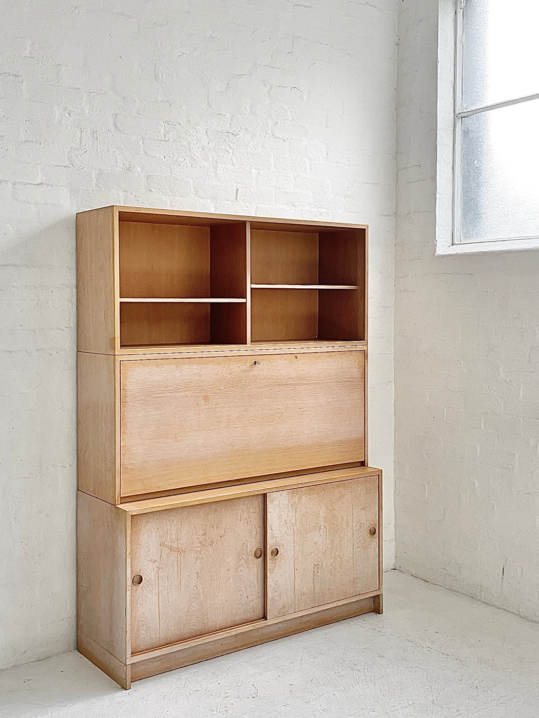 Børge Mogensen 'Øresund' Oak Bureau Wall Unit