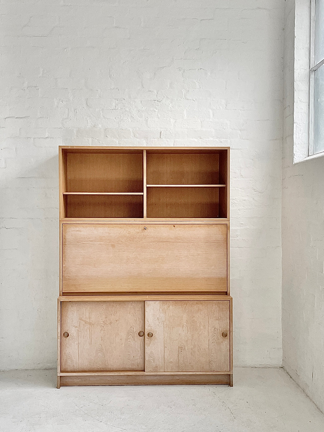 Børge Mogensen 'Øresund' Oak Bureau Wall Unit