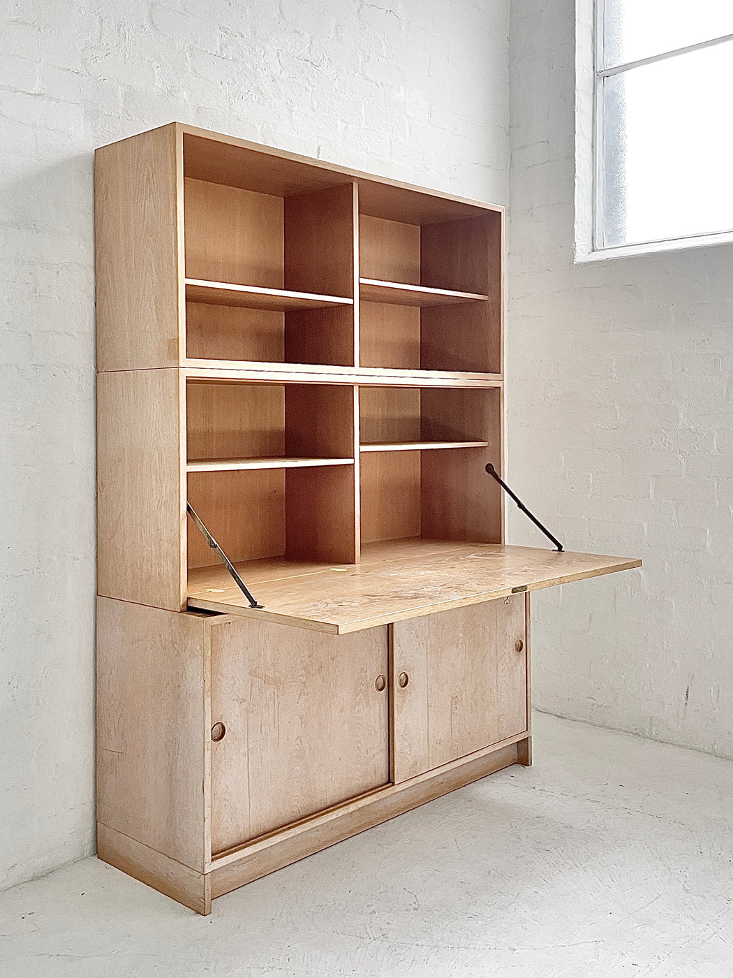 Børge Mogensen 'Øresund' Oak Bureau Wall Unit