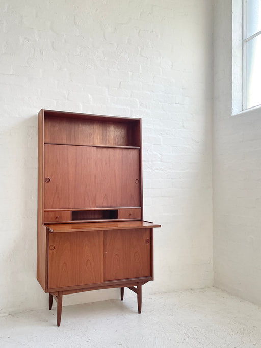 Danish Teak Bureau Bookcase