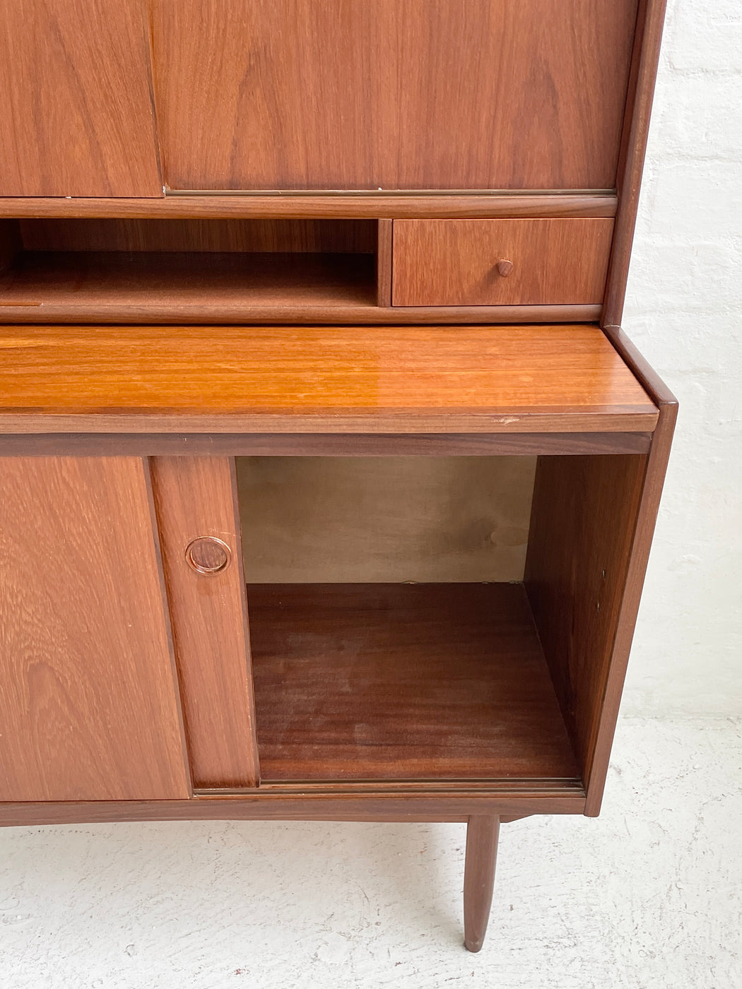 Danish Teak Bureau Bookcase