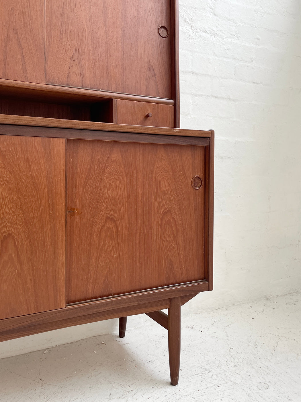 Danish Teak Bureau Bookcase