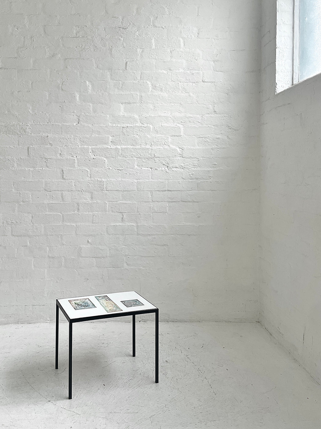 Dutch Side Table with Original Enamelled Artwork