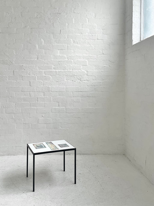 Dutch Side Table with Original Enamelled Artwork