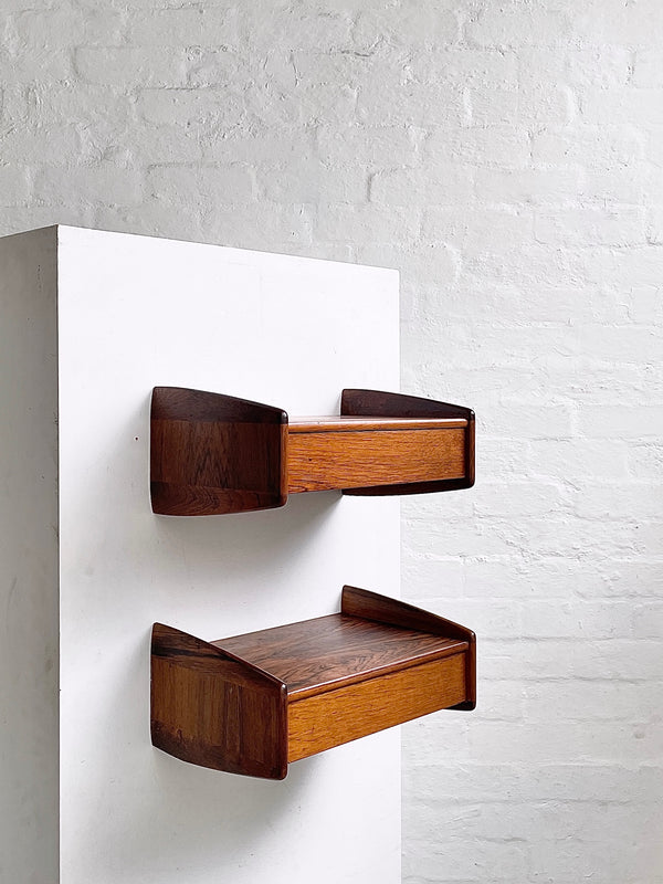 Danish Rosewood Wall Mounted Drawers