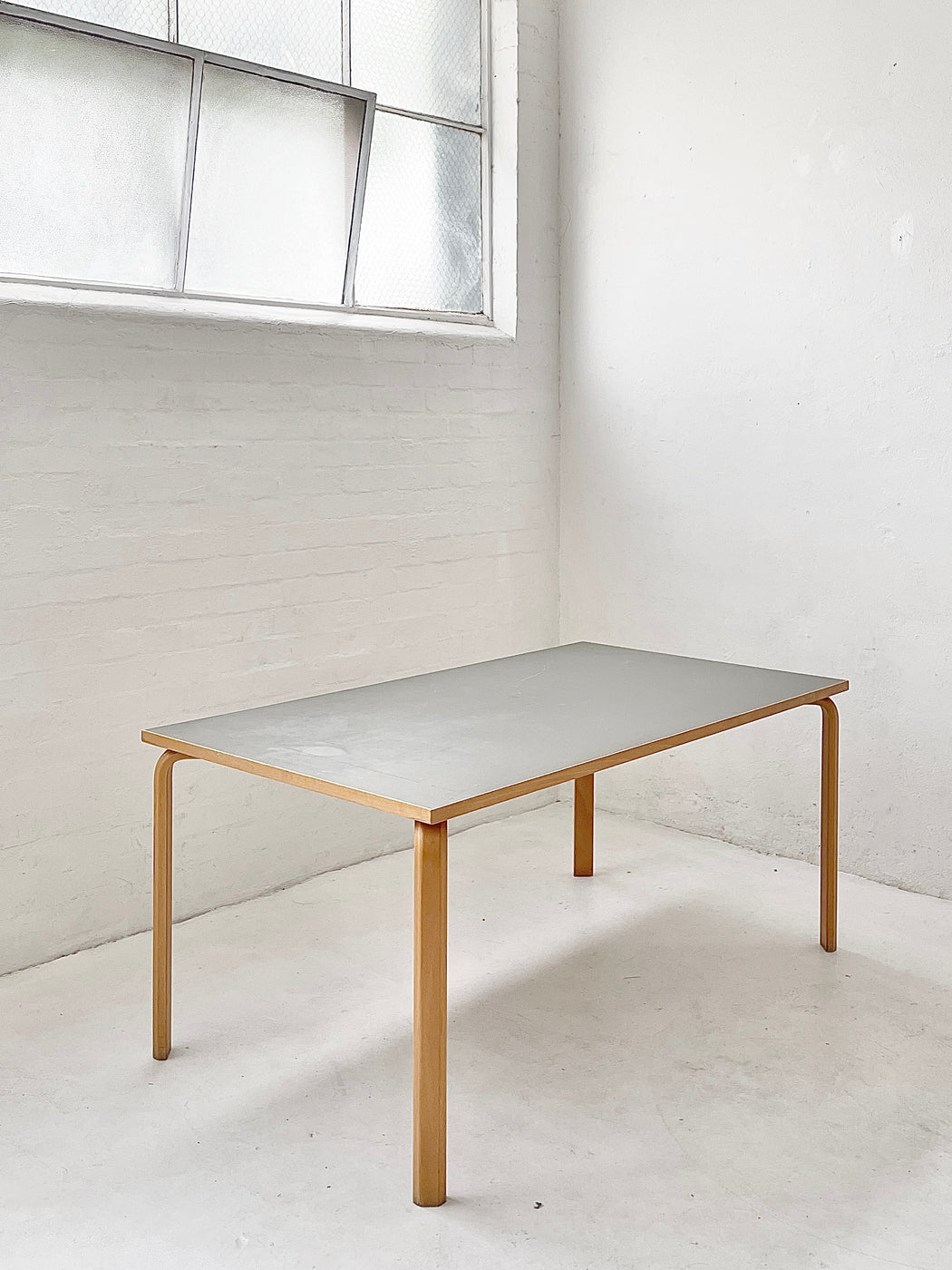 Danish Beech and Linoleum Table/Desk