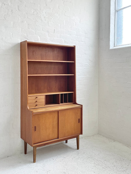 Danish Teak Bureau Bookcase