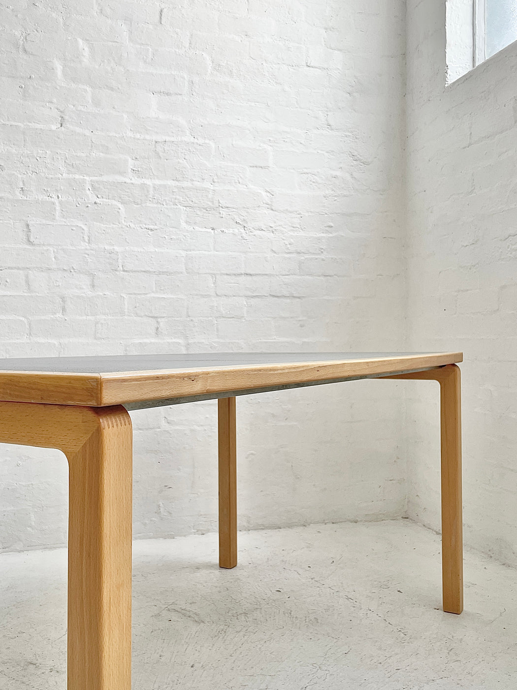 Danish Beech & Linoleum Table/Desk