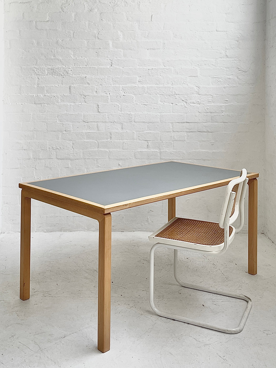 Danish Beech & Linoleum Table/Desk