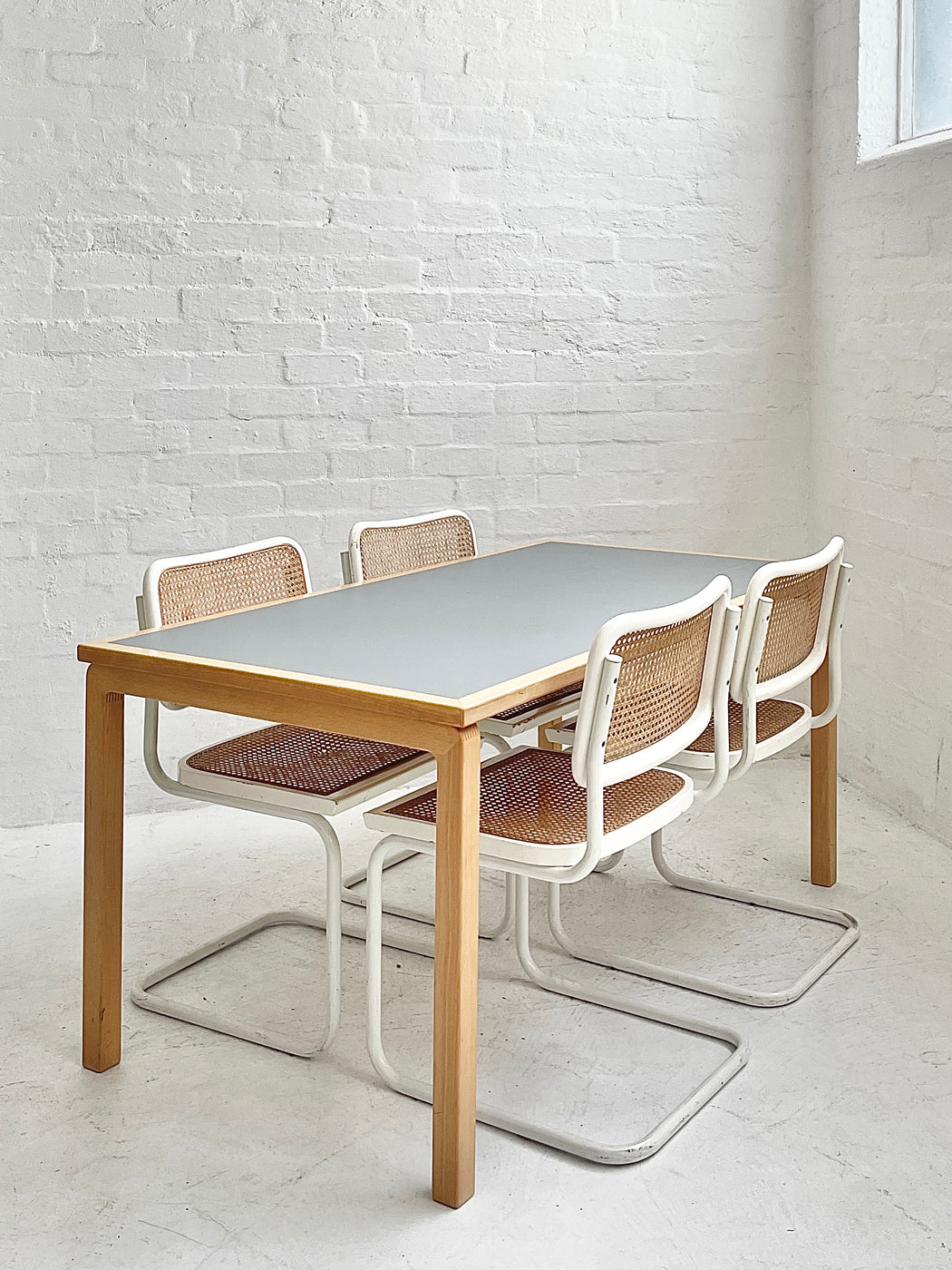 Danish Beech & Linoleum Table/Desk