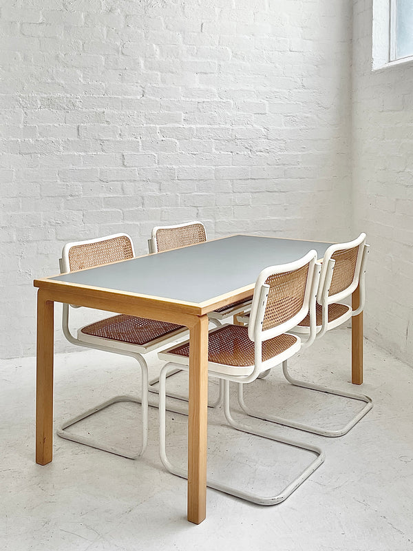 Danish Beech & Linoleum Table/Desk