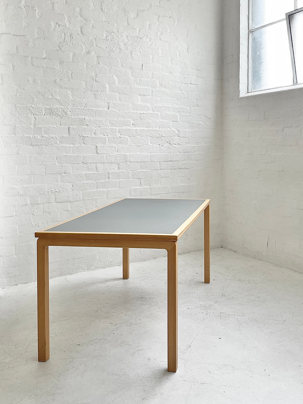 Danish Beech & Linoleum Table/Desk