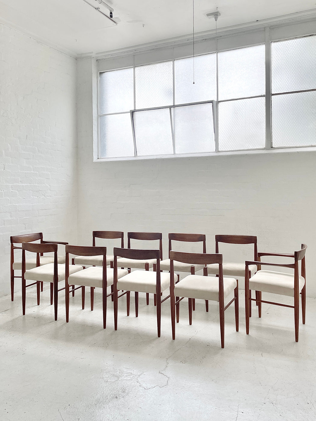 Set of Ten H.W. Klein Teak Dining Chairs