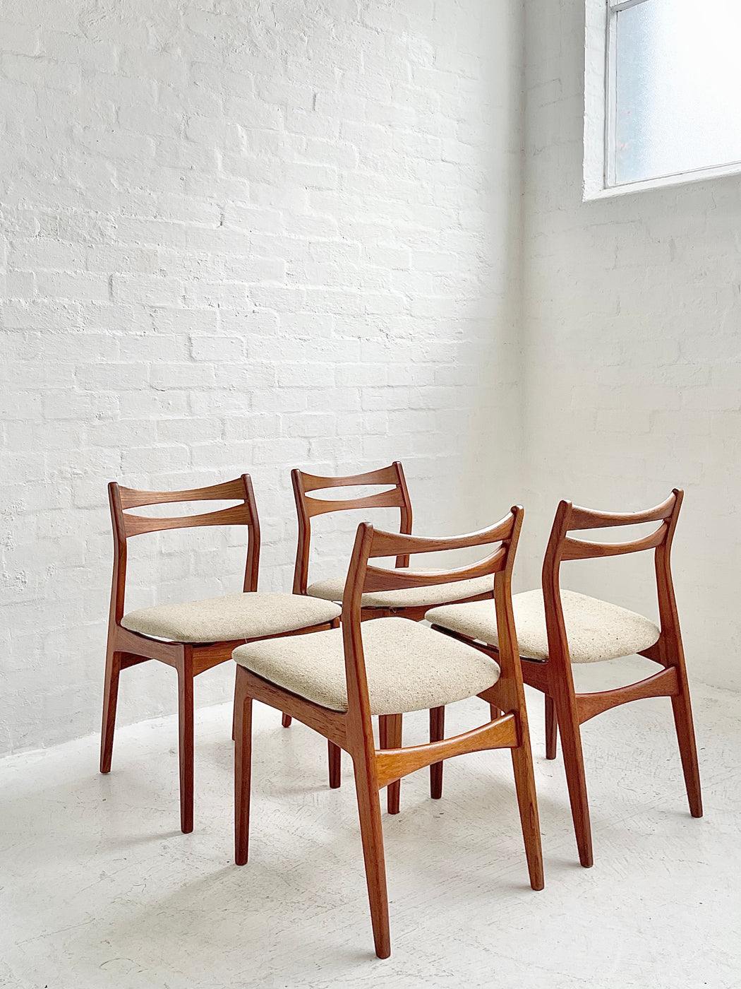 Set of 4 Danish Teak Dining Chairs