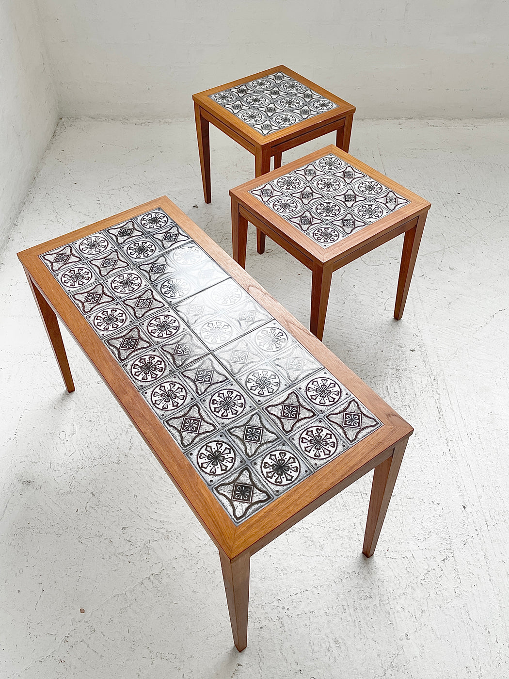 Danish Tile-topped Nesting Tables