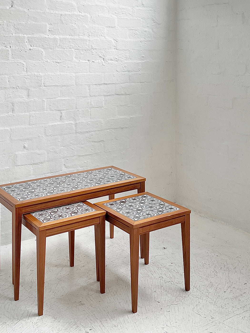 Danish Tile-topped Nesting Tables