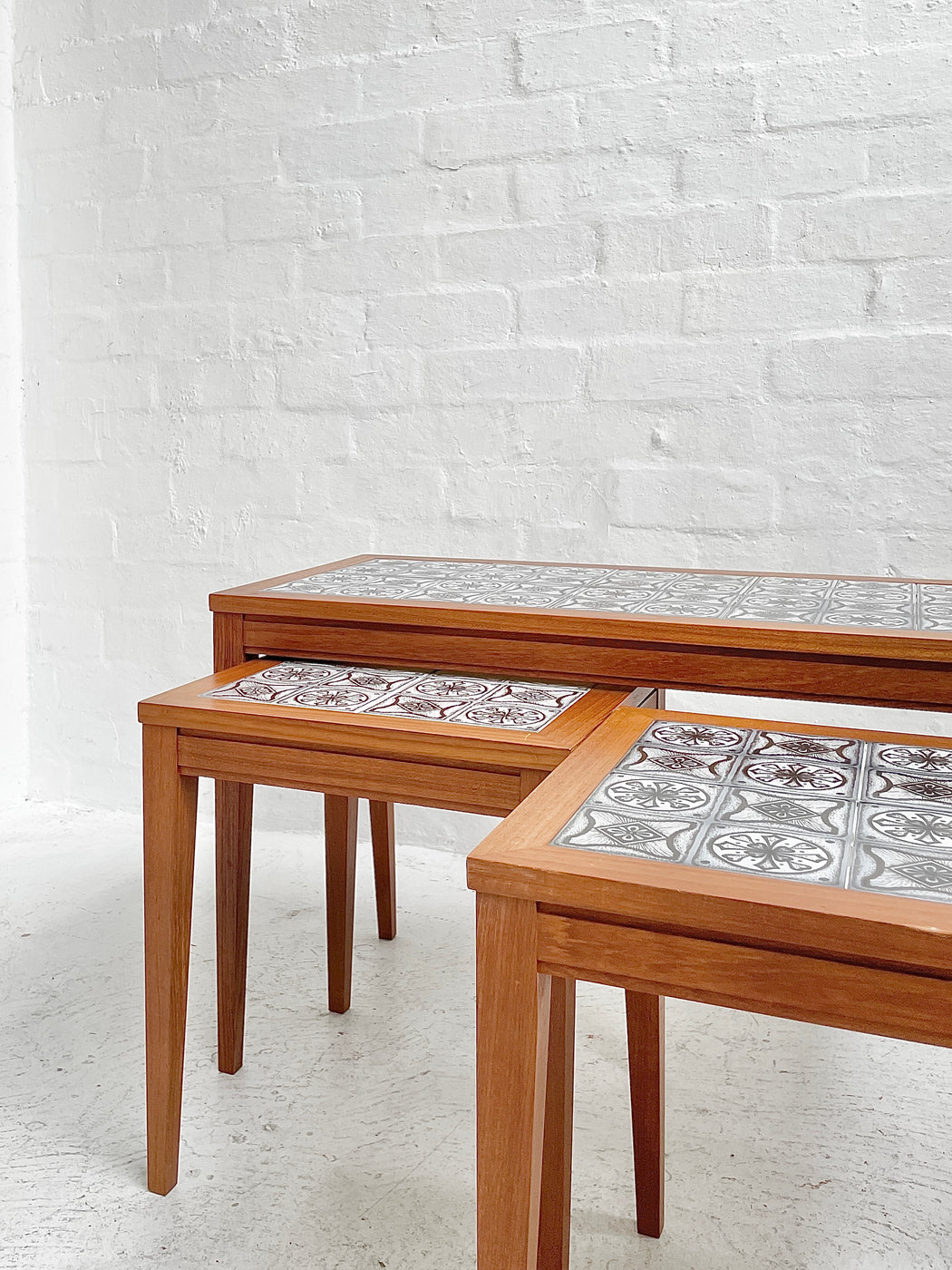 Danish Tile-topped Nesting Tables