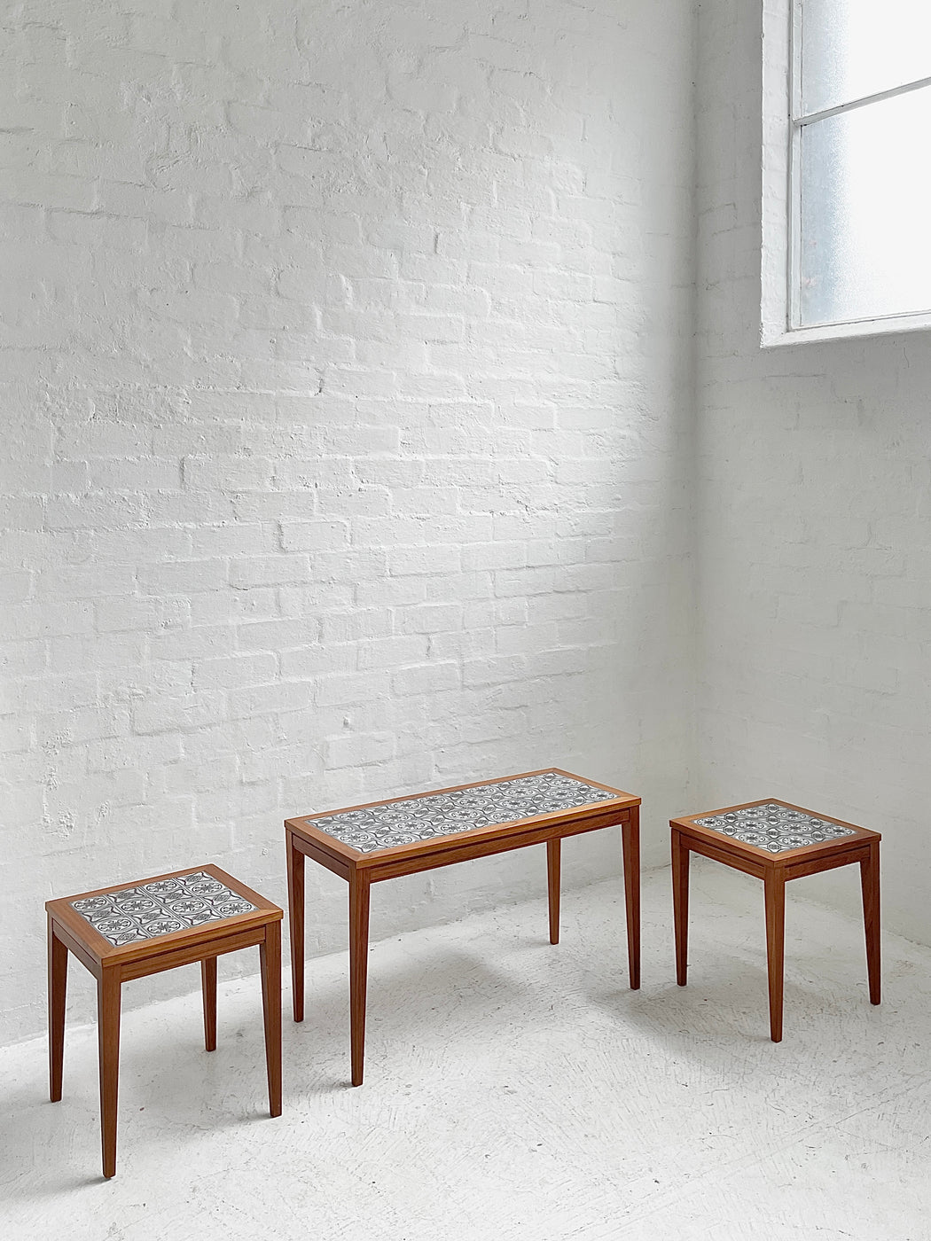 Danish Tile-topped Nesting Tables