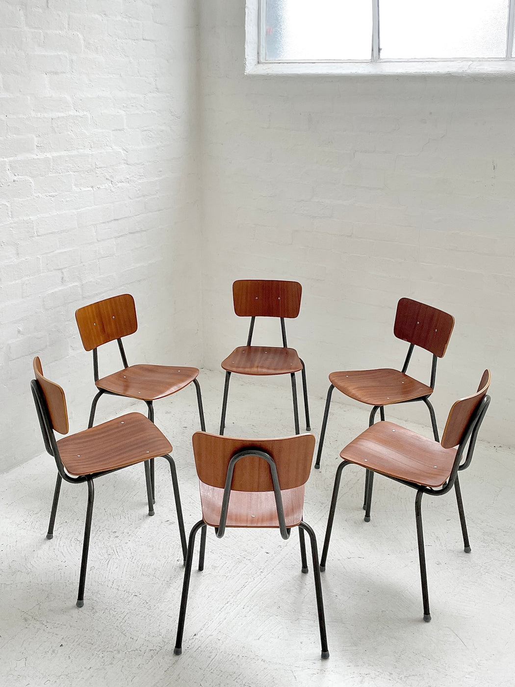 Set of 6 Danish Stacking Chairs