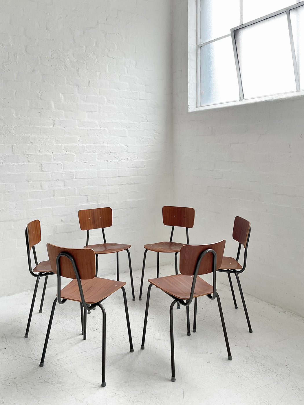 Set of 6 Danish Stacking Chairs