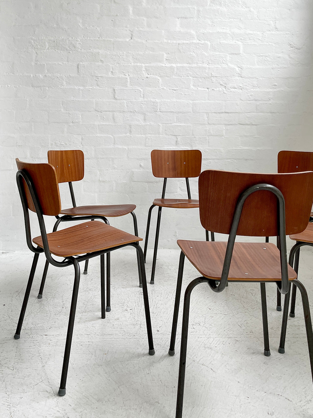 Set of 6 Danish Stacking Chairs