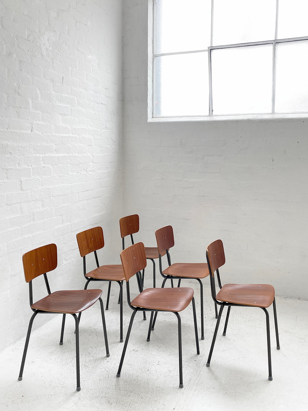 Set of 6 Danish Stacking Chairs