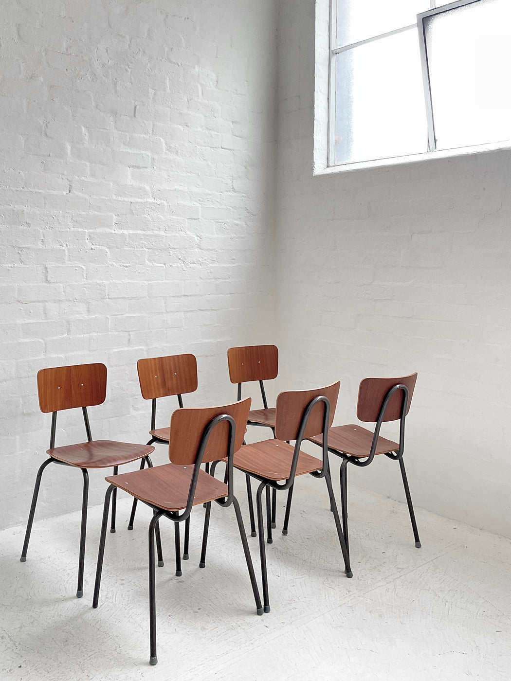 Set of 6 Danish Stacking Chairs