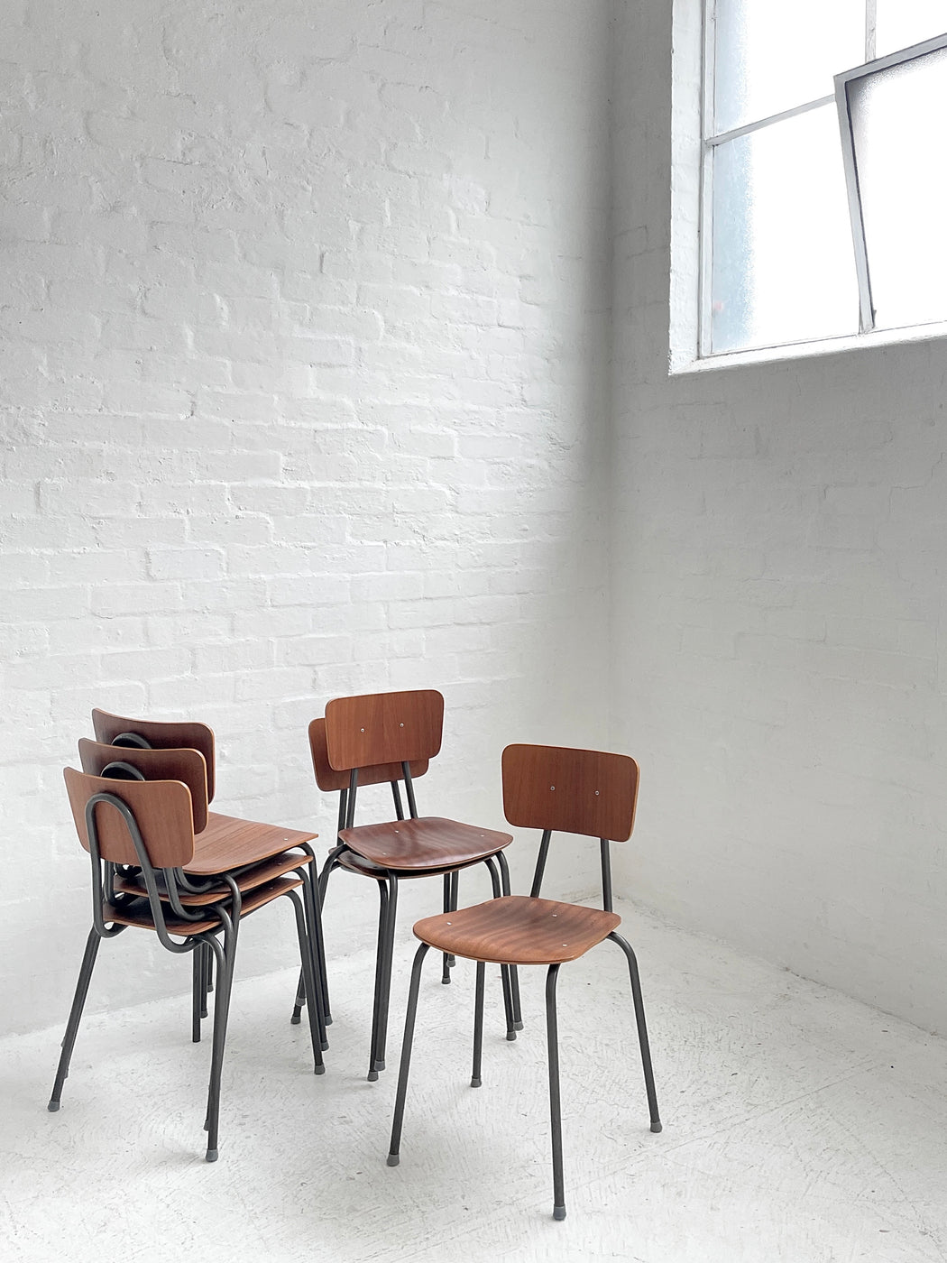 Set of 6 Danish Stacking Chairs